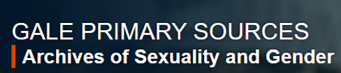 header for Gale Primary Sources Archives of Sexuality & Gender database