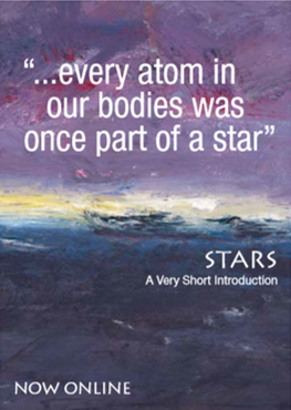 image of quote stating "every atom in our bodies was once part of a star" from Stars: A Very Short Introduction